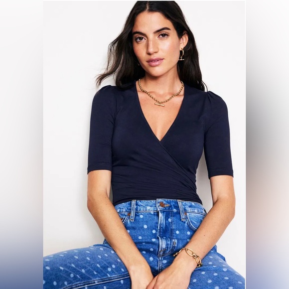 Boden women’s size 10 crossover cotton blouse - Picture 4 of 7